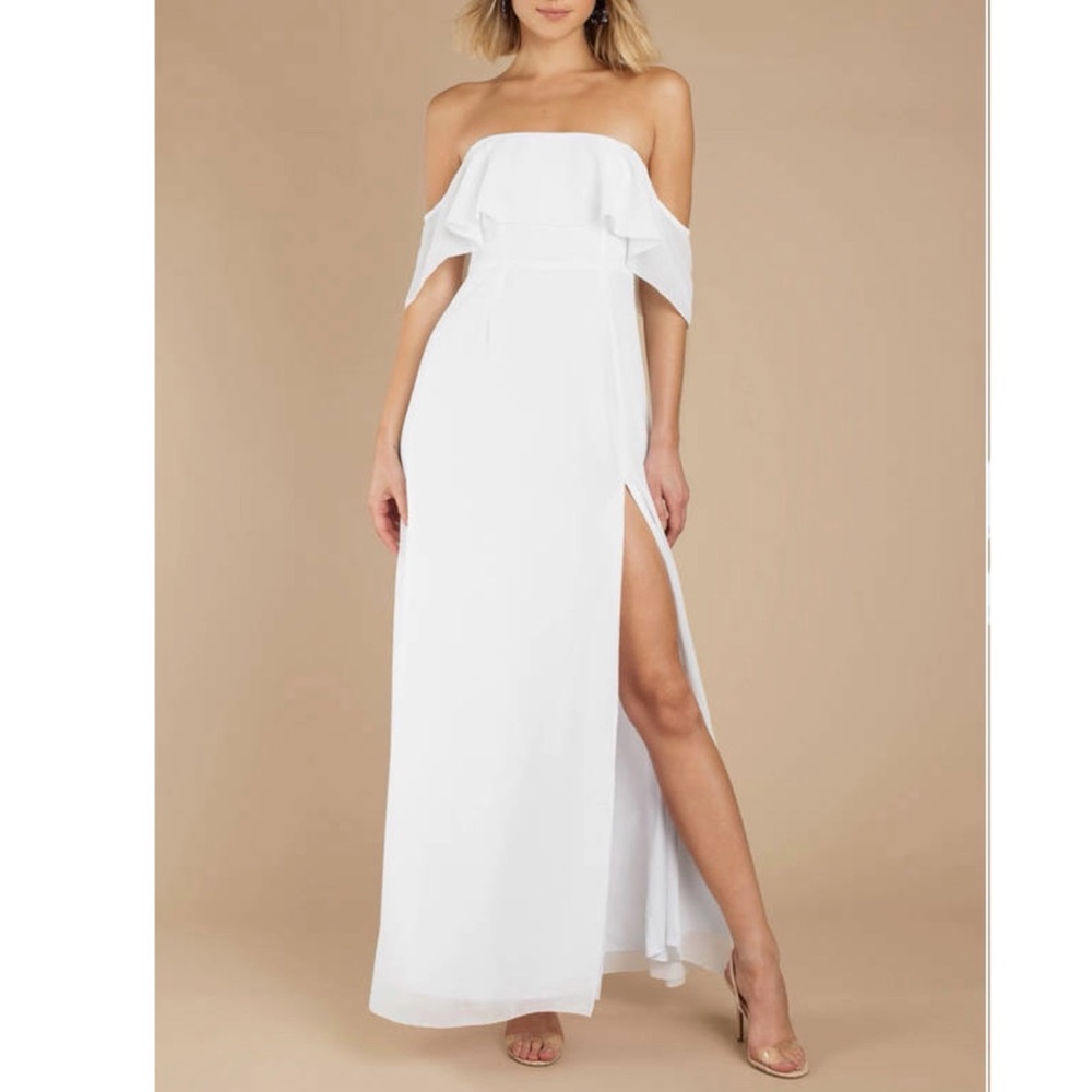 BLACK (not white) Off shoulder Tobi Maxi NWT